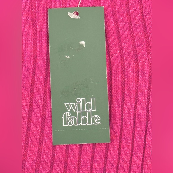 Wild Fable Purple Crop Knit Sweater Sweetheart Neck Split Wrist Long Sle… - Picture 6 of 9